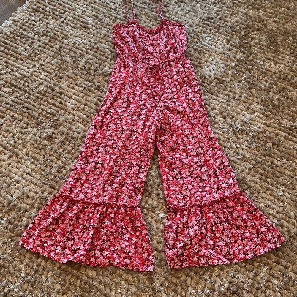BOG COLLECTIVE PINK AND RED FLORAL JUMPSUIT - Picture 5 of 9